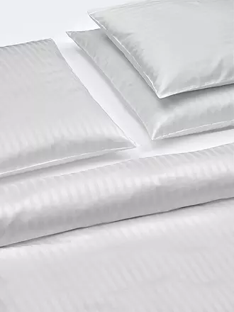 CHRISTIAN FISCHBACHER | Taie d'oreiller en satin 70x90cm MANHATTAN Blanc | silber